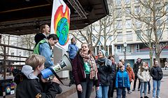Pano , Aktion Youth for Climate Pless , Place d`Armes , Flashmob , Foto: Guy Jallay/Luxemburger Wort