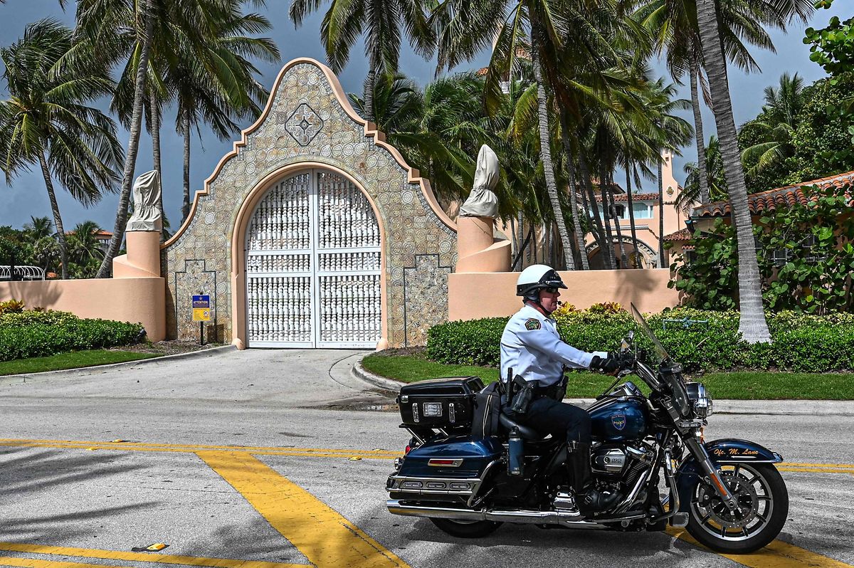 La propriété Mar-a-Lago de l'ex-président américain Donald Trump à Palm Beach, en Floride.