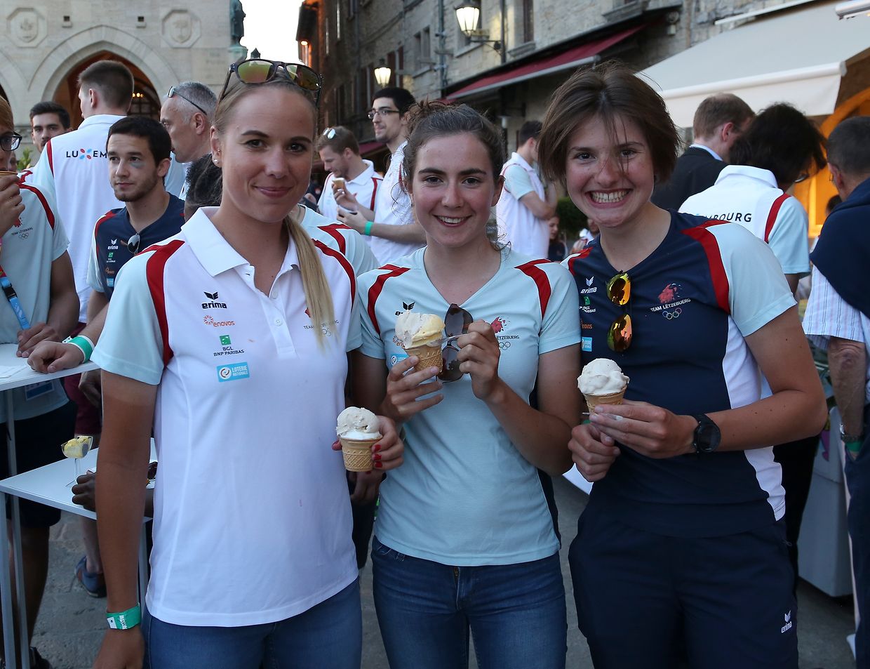 Empfang der BGL BNP Paribas auf der Piazza della Liberta.