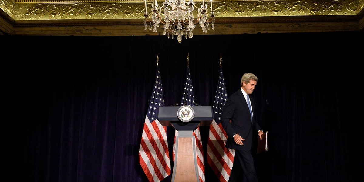 Frustriert: US-Außenminister John Kerry nach einer Pressekonferenz in New York am 22. September. 