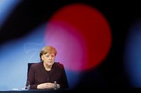 10.02.2021, Berlin: Bundeskanzlerin Angela Merkel (CDU) spricht während einer Pressekonferenz nach den Beratungen mit den Länderregierungschefs zur Mutation des Corona-Virus im Kanzleramt. Foto: Markus Schreiber/AP/dpa +++ dpa-Bildfunk +++