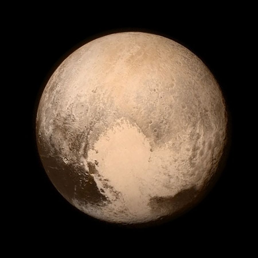 Die letzte Nahaufnahme vor dem Vorbeiflug der Sonde an Pluto postete die Nasa als Sneak Peek auf Instagram.