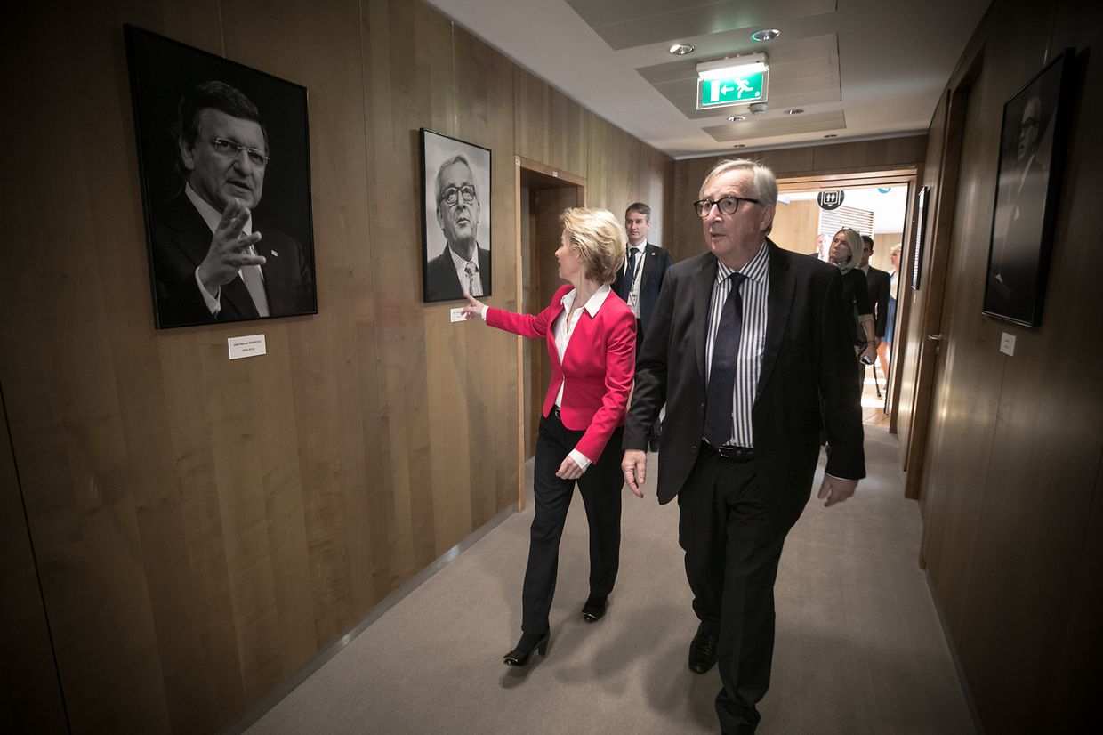 Junckers Porträt schmückt bereits die Gänge der EU-Kommission.