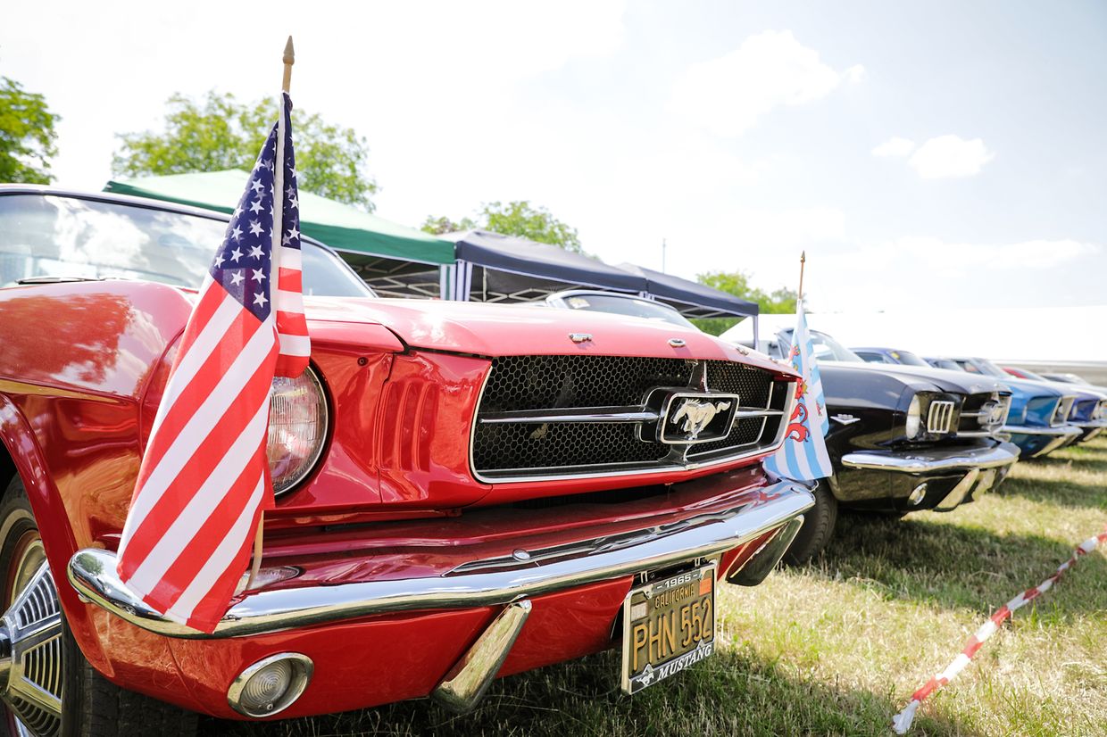Noch bis Sonntag sind die US-Boliden in Stadtbredimus zu bestaunen.