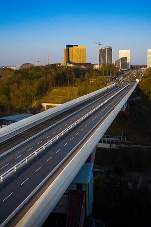 Coronavirus - Leere Plätze - Luxemburg - Lost City - Drone  - Rout Breck - Pont Rouge - Großherzogin-Charlotte-Brücke -   Foto: Pierre Matgé/Luxemburger Wort