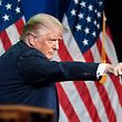CHARLOTTE, NORTH CAROLINA - AUGUST 24: President Donald J. Trump points to a delegate after addressing delegates on the first day of the Republican National Convention at the Charlotte Convention Center on August 24, 2020 in Charlotte, North Carolina. The four-day event is themed "Honoring the Great American Story." (Photo by David T. Foster III-Pool/Getty Images)