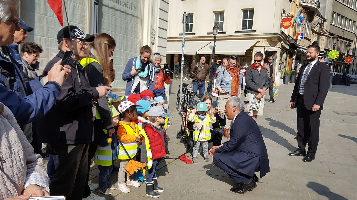António Costa gab sich authentisch volksnah.