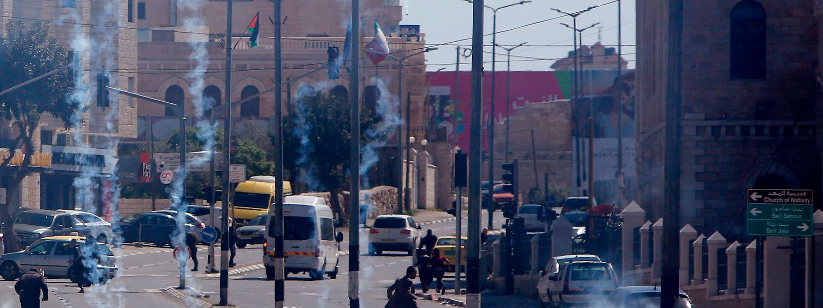 Tränengas in den Straßen Betlehems.