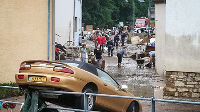 überschwemmungen - Ermsdorf -  aufräumarbeiten - Photo : Pierre Matgé