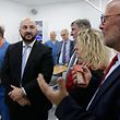 Visite aupres du centre medical de niveau role 2 KFOR Kosovo, Etienne Schneider, Alain Duschene, Claudia Dall' Agnol, Marc Angel, Pristina, Kosovo, le 02 Mai 2018. Photo: Chris Karaba