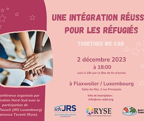 Une intégration réussie pour les réfugiés: together we can