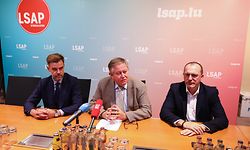 IPO.Rentrée parlementaire LSAP.Franz Fayot,Alex Bodry,Georges Engel..Foto: Gerry Huberty/Luxemburger Wort