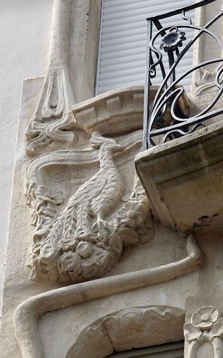 No 4 Rue d'Alzette has peacocks adorning the first floor balcony. Photo: Guy Jallay