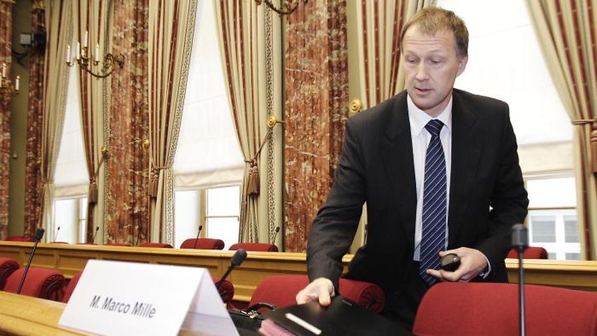 Der ehemalige Geheimdienstchef Marco Mille im Januar 2013 vor dem Geheimdienst-Untersuchungsausschuss in der Abgeordnetenkammer.