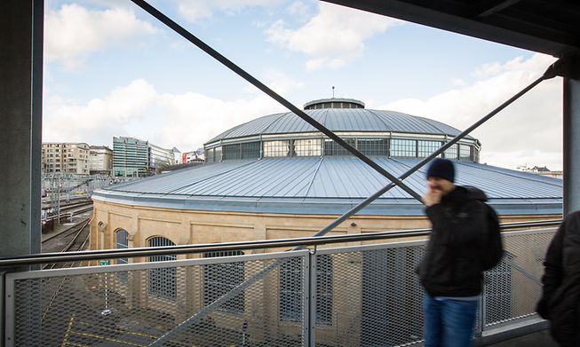 The Rotondes, a former railway shed and workshop now hosts cultural events 