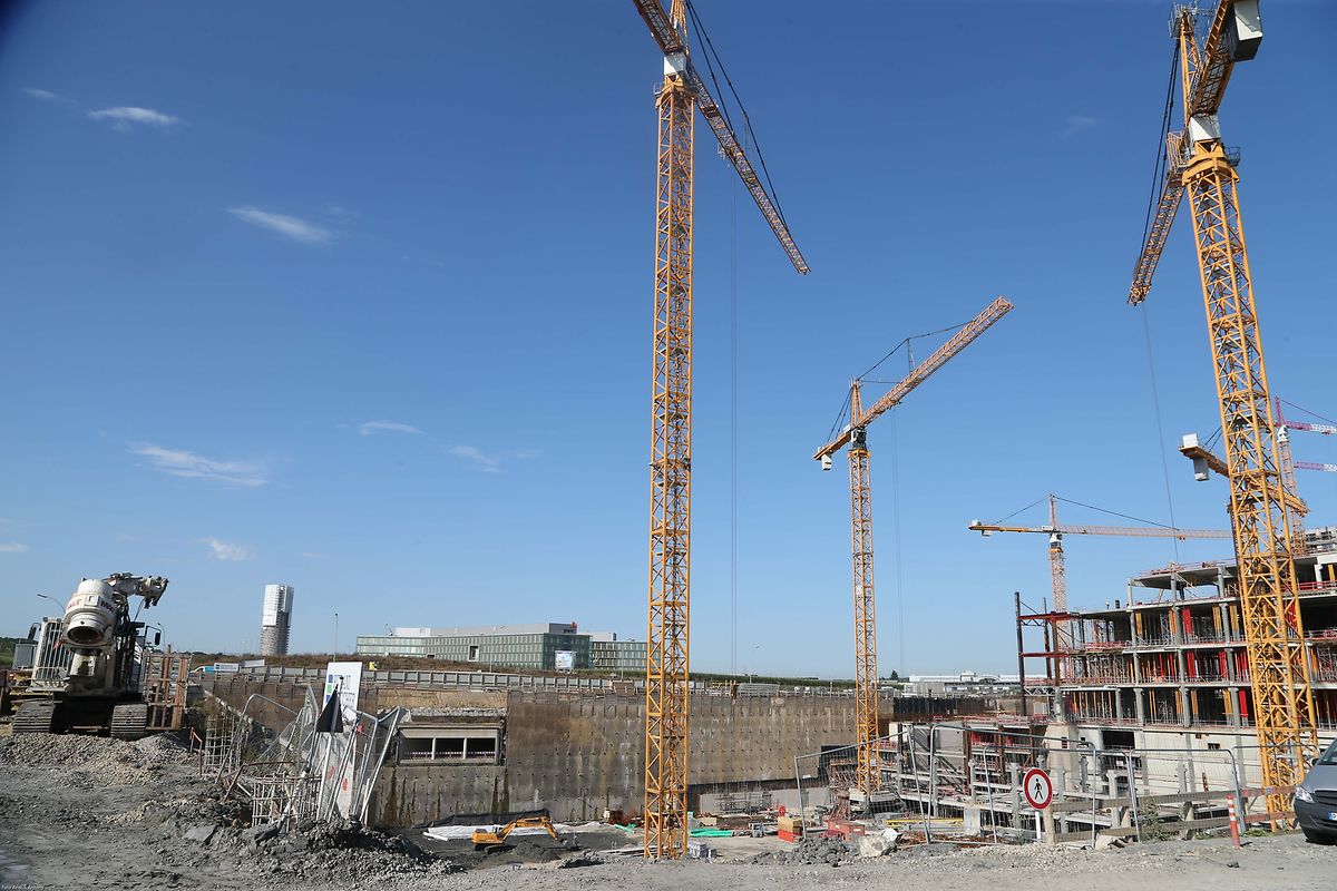 23.8.2017 Luxembourg, Gasperich,  chantier Gasperich ban, Bauarbeiten, Auchan  photo Anouk Antony