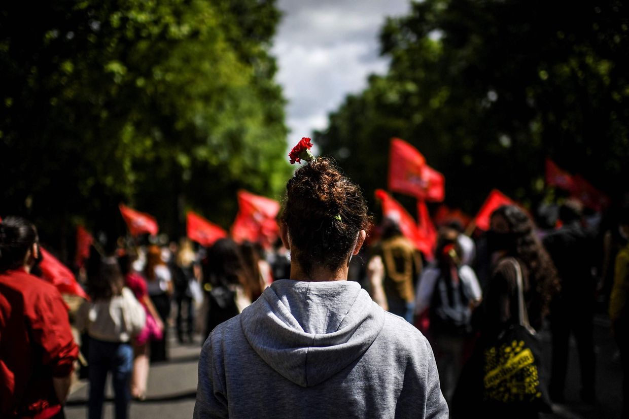 Desfile do 25 de abril na Avenida da Liberdade, em Lisboa.