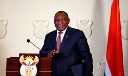 South African President Cyril Ramaphosa arrives for a press conference at The Union Buildings on July 21, 2019 in Pretoria, South Africa. - Ramaphosa said on July 21 he will challenge in court a watchdog body's "fundamentally and irretrievably flawed" findings concerning a donation to his 2017 campaign for the ruling party presidency. "After careful study I have concluded that the report is fundamentally and irretrievably flawed," Ramaphosa told reporters, adding he has "decided to seek an urgent judiciary review" of the findings concerning a 500,000-rand ($36,000) donation. (Photo by Phill Magakoe / AFP)