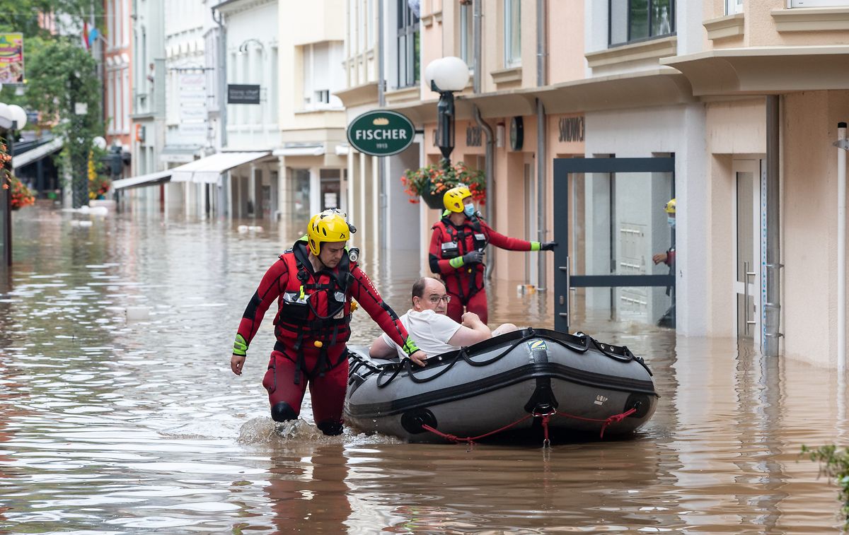 Die Überschwemmungen im vergangenen Juli, wie hier in Echternach, stellten die Rettungskräfte vor enorme Herausforderungen.