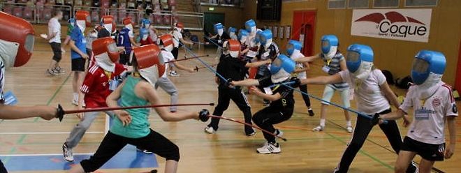 14 Sportföderationen haben die Möglichkeit, bei den Kindern für ihre Sportart zu werben.
