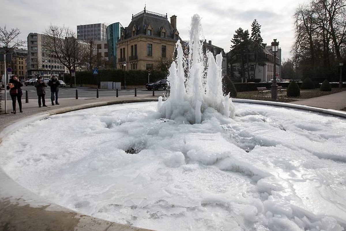 It was so cold fountains were freezing over in Luxembourg (Guy Jallay)
