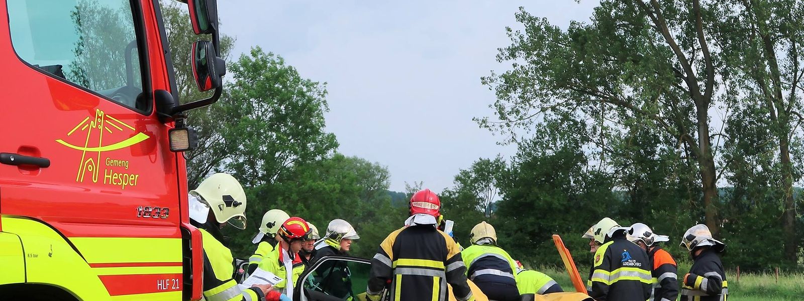Die Rettungskräfte mussten den Beifahrer aus dem Auto befreien.