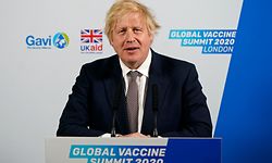 A handout image released by 10 Downing Street, shows Britain's Prime Minister Boris Johnson delivering his speech at the the Global Vaccine Summit hosted from 10 Downing Street in central London on June 4, 2020. - British Prime Minister Boris Johnson hosts a vaccine fundraising summit on Thursday under the shadow of coronavirus. The virtual meeting aims to raise $7.4 billion for immunisation programmes stalled by the pandemic, and will see the launch of a new fundraising drive to support potential COVID-19 vaccines. (Photo by Andrew PARSONS / 10 Downing Street / AFP) / RESTRICTED TO EDITORIAL USE - MANDATORY CREDIT "AFP PHOTO / 10 DOWNING STREET / ANDREW PARSONS " - NO MARKETING - NO ADVERTISING CAMPAIGNS - DISTRIBUTED AS A SERVICE TO CLIENTS