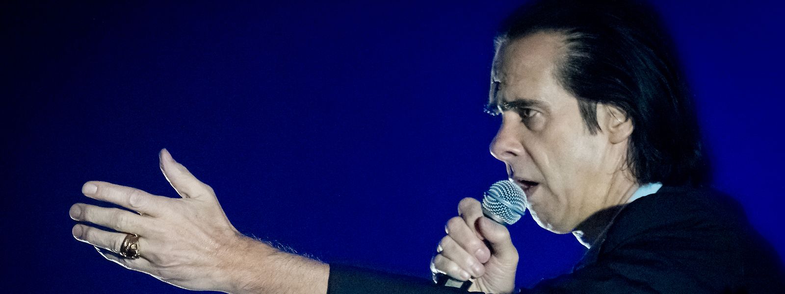 Nick Cave bei einem Gastspiel in der Rockhal, 2017. 