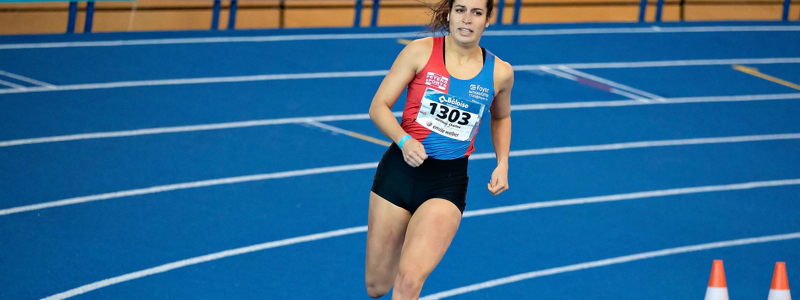 Charline Mathias sicherte sich die Landesmeistertitel über 800 m und über 400 m.