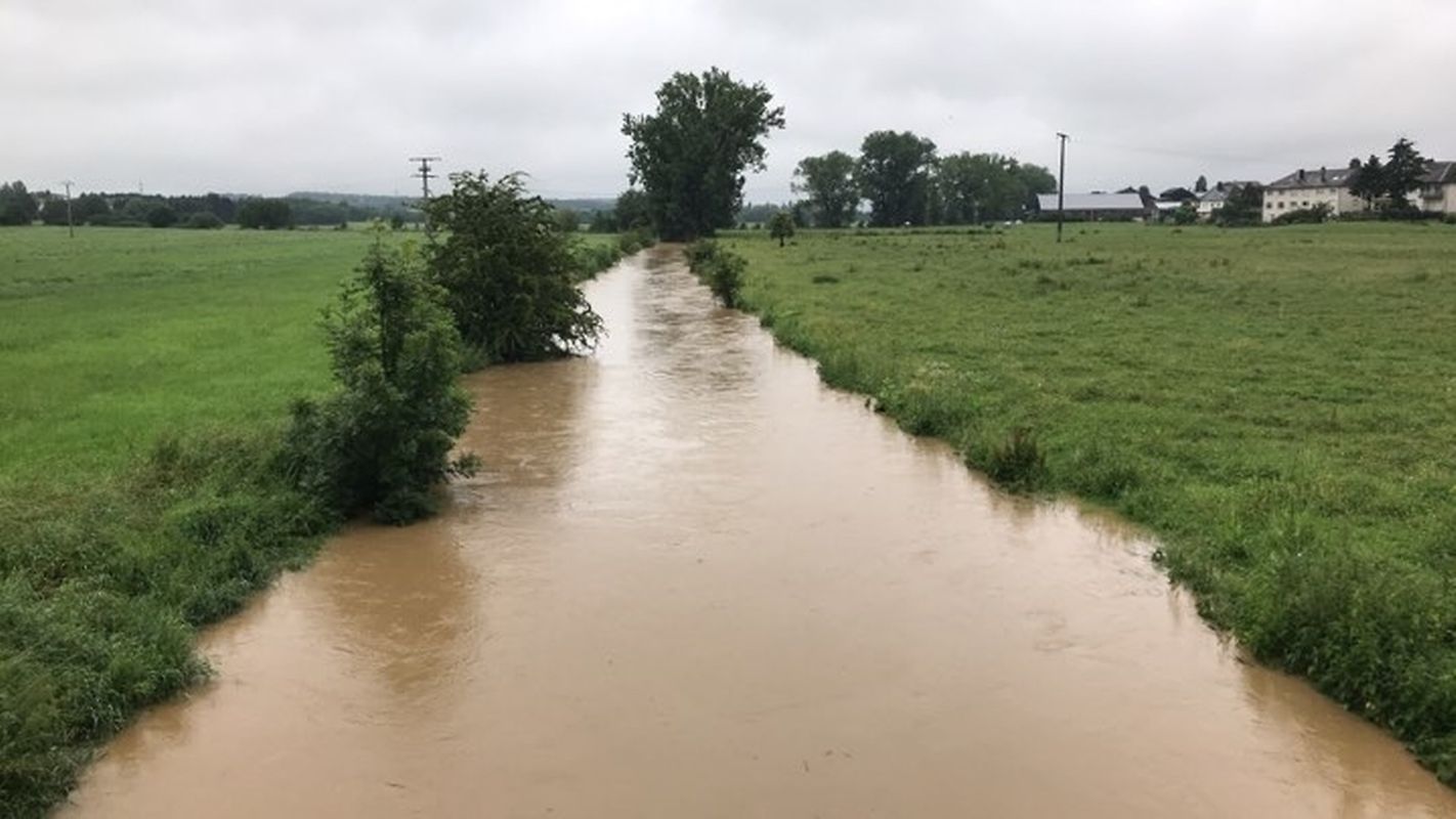Die Alzette in Hesperingen.