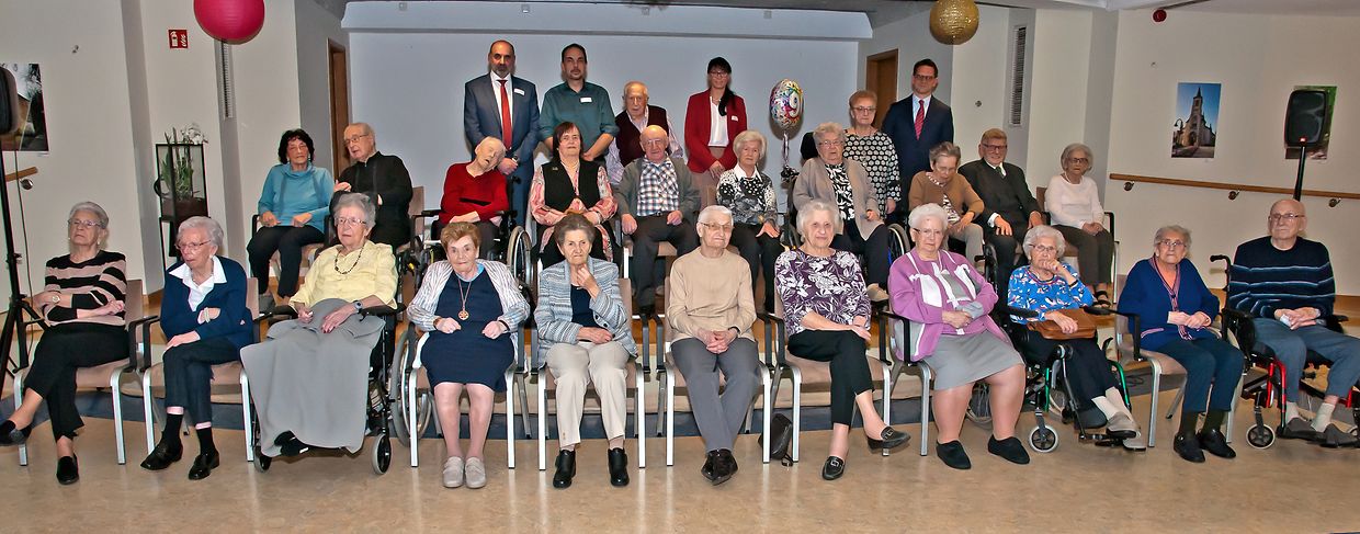 Ehrung der 90-Jährigen im Altenheim "An de Wisen" in Bettemburg. (Foto: Alain Piron)