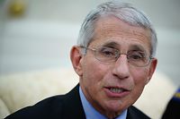 (FILES) In this file photo Anthony Fauci , director of the National Institute of Allergy and Infectious Diseases speaks during a meeting with US President Donald Trump and Louisiana Governor John Bel Edwards D-LA in the Oval Office of the White House in Washington, DC on April 29, 2020. - Top infectious diseases expert Anthony Fauci will May 12, 2020 warn the Senate the United States will see "needless suffering and death" from the coronavirus if it tries to reopen too soon, The New York Times reported. Fauci, who has become the trusted face of the government's virus response, is one of four top medical experts due to testify remotely at a hearing Tuesday of the Senate Health, Education, Labor and Pensions Committee. (Photo by MANDEL NGAN / AFP)
