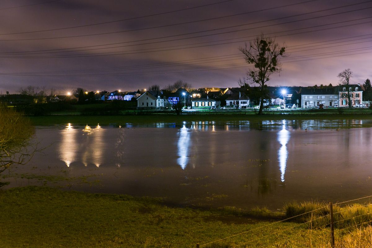 Hochwasser am Sonntag bei Huncherange/Bettemburg.