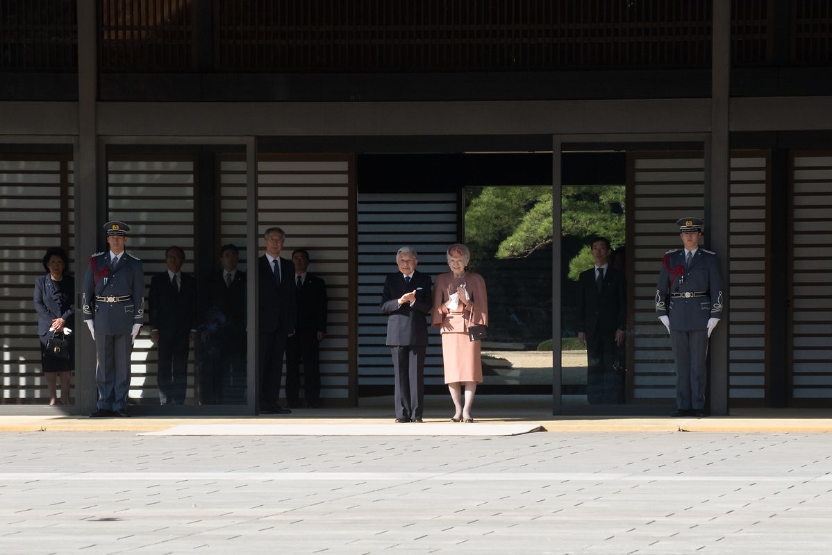 Empfang im kaiserlichen Palast von Tokio.