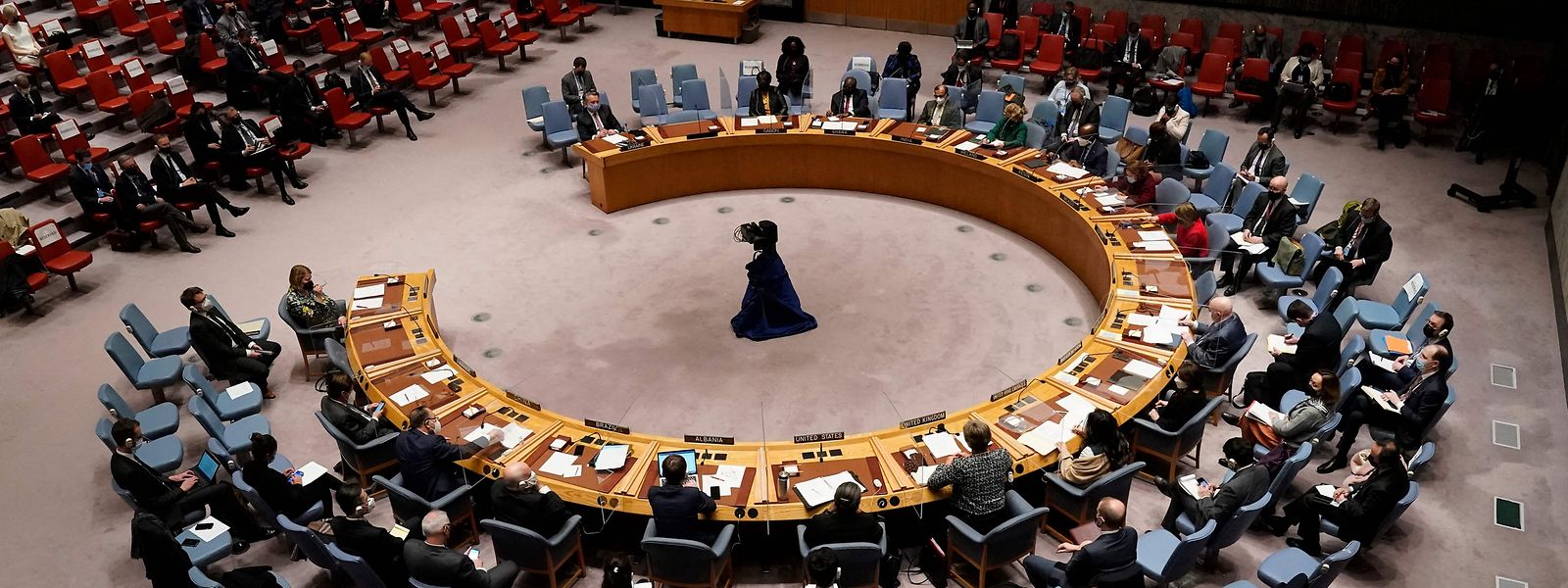 Reunião do Conselho de Segurança da ONU, na segunda-feira à noite.