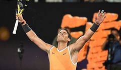 Rafael Nadal genoss den Moments des Sieges in vollen Zügen.