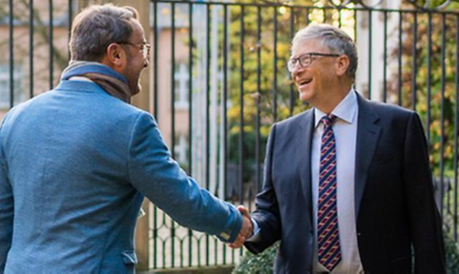Bill Gates visited Prime Minister Xavier Bettel at his official residence