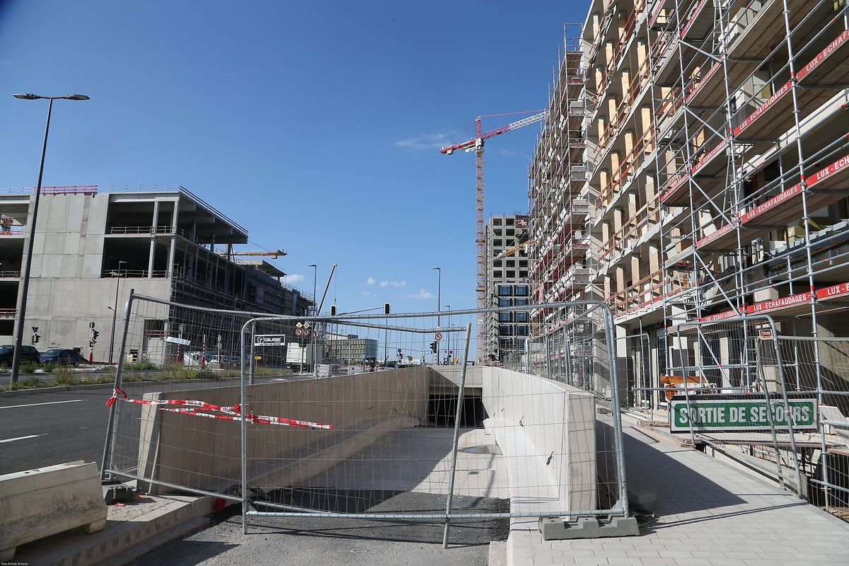23.8.2017 Luxembourg, Gasperich,  chantier Gasperich ban, Bauarbeiten photo Anouk Antony