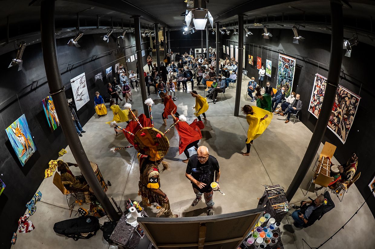 Action Painting Marco Weiten - espace H2O - Differdange -  - 24/09/2020 - photo: claude piscitelli