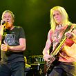 Deep Purple live at the Rockhal - pictured are singer Ian Gillan and guitarist Steve Morse