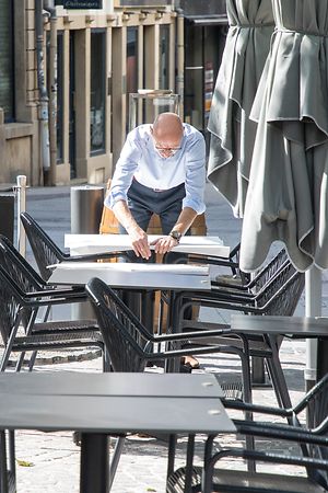 Wi , Covid-19 , Coronakrise , Sars-Cov-2 , Restaurants und Cafes , Place d`Armes  Foto:Guy Jallay/Luxemburger Wort