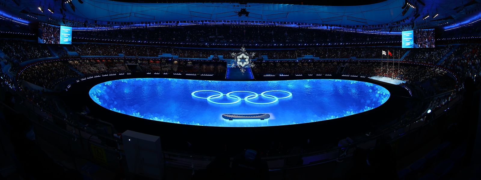 Cerimónia de encerramento dos Jogos Olímpicos de Inverno, em Pequim. 