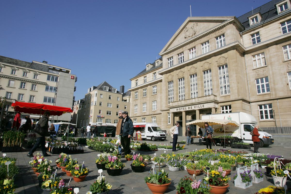 Esch-sur-Alzette's main square was modernised in 2005 to create a public space for markets and festivals Photo: Anouk Antony