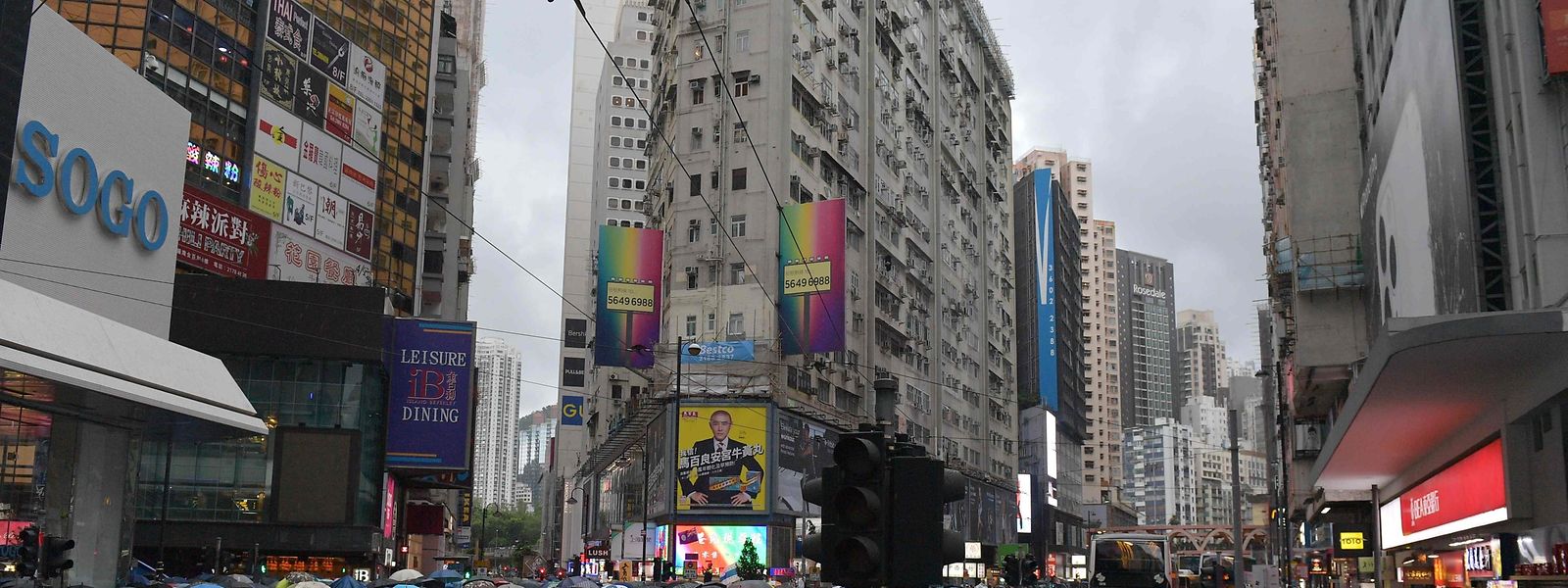 Am Sonntag waren erneut Tausende auf den Straßen Hongkongs.