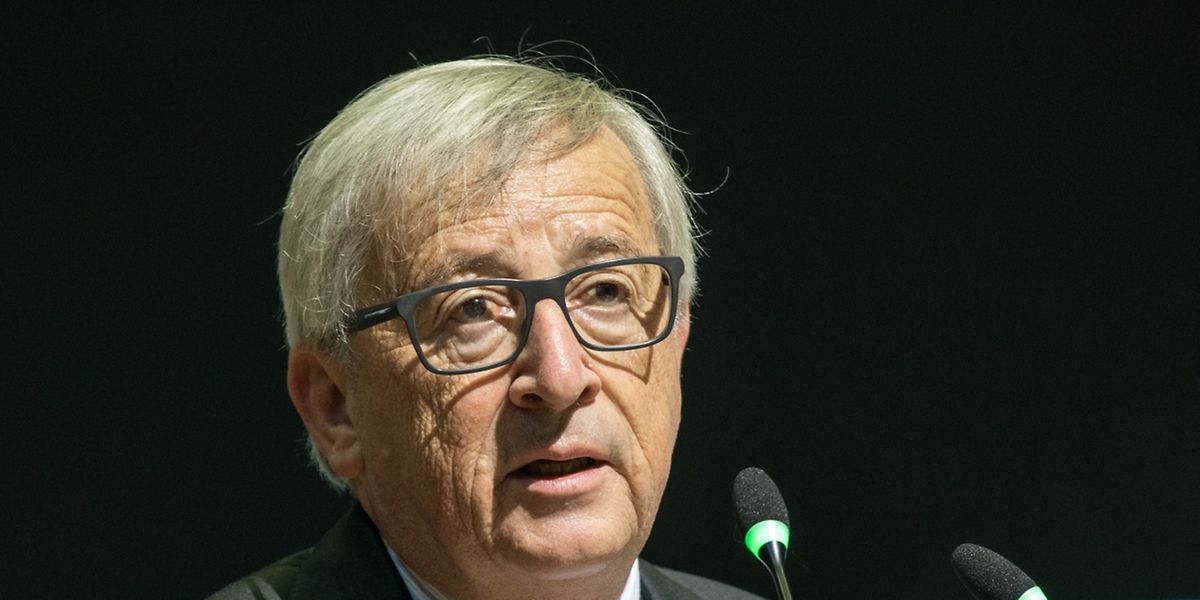 O luxemburguês Jean-Claude Juncker, Presidente da Comissão Europeia, esta sexta-feira na UNI.