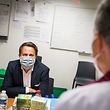 visite aménagements Covid-19 au CHEM - Xavier  Bettel - Paulette Lenert - - Foto: Pierre Matgé/Luxemburger Wort