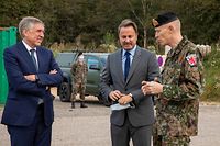 Visite au centre militaire de monsieur Xavier Bettel, premier ministre, ainsi que de monsieur François Bausch, vice-premier ministre, ministre de la défense.