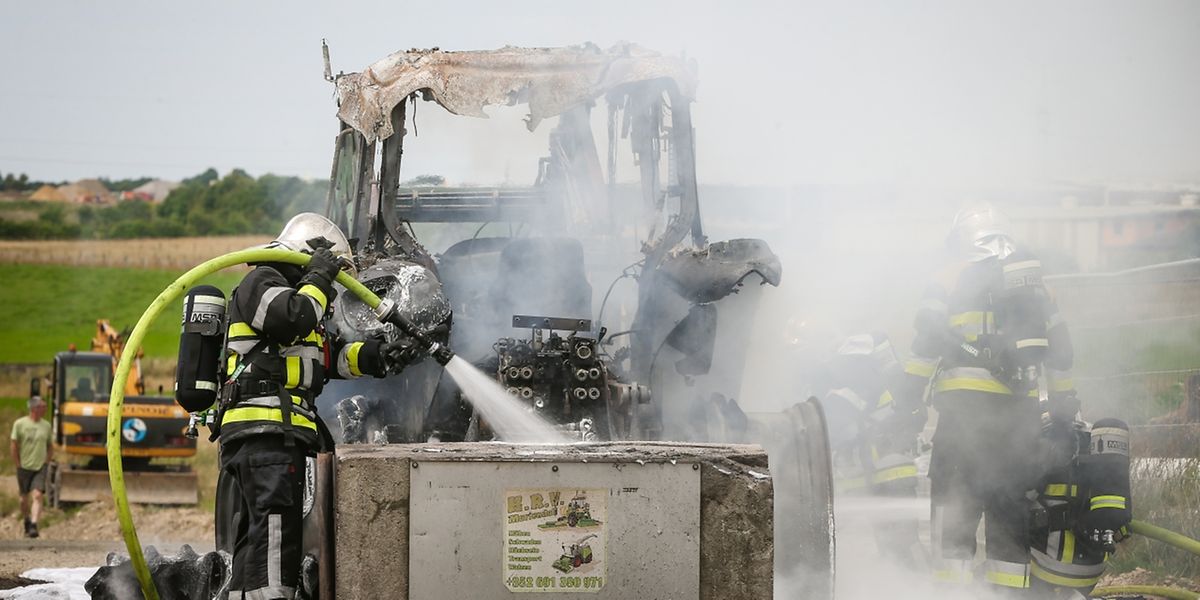 Traktorbrand - rue du Kiem - Capellen - Photo : Pierre Matgé