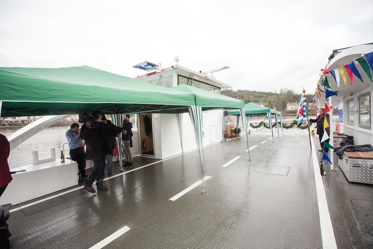 Schiffstaufe der neuen Elektro-Fähre “Sankta Maria II“.