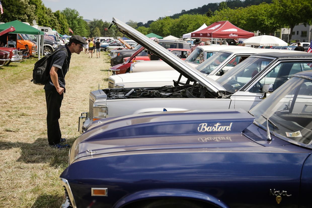 Noch bis Sonntag sind die US-Boliden in Stadtbredimus zu bestaunen.